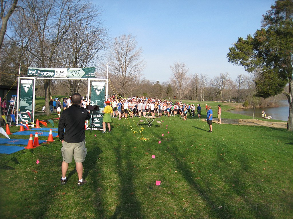 Road Ends 5M 09 0076.jpg - The Road Ends 5 Mile Trail Race in Pinckney Michigan. April 25, 2009. One word = Hills! This was my second run for this race.